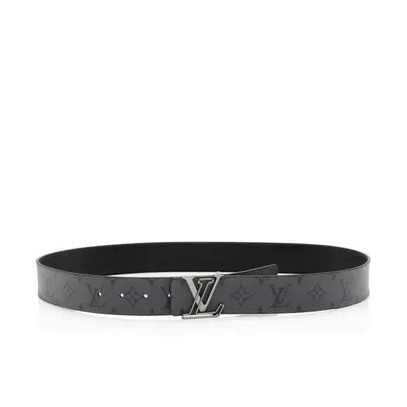 Louis Vuitton Monogram Eclipse Reversible LV Line Belt - Size 38 / 95 - Picture 2 of 4